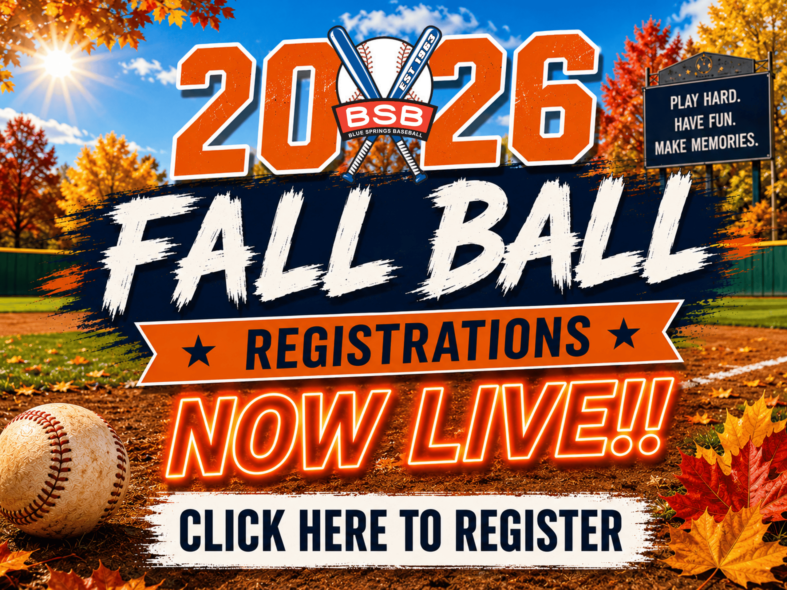 2026 Fall Ball Now Open